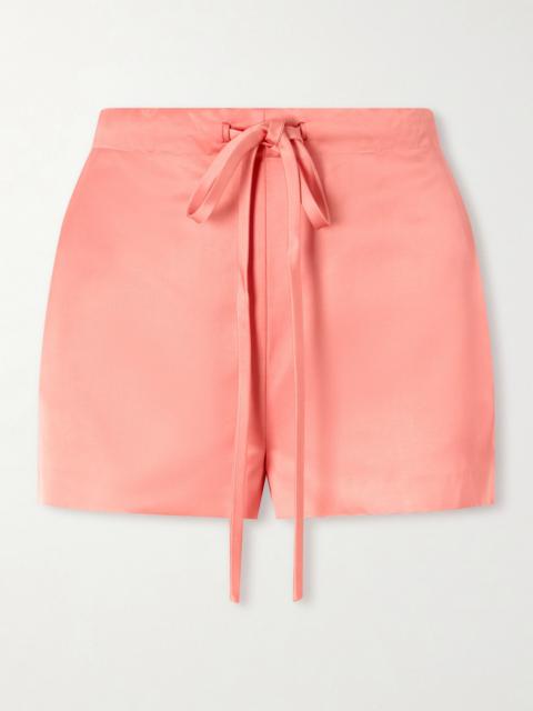 KHAITE Robbie Satin-twill Shorts