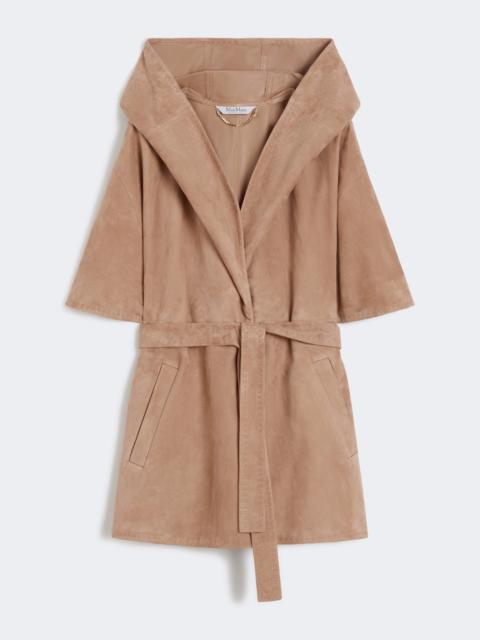 Max Mara Suede cape with belt - TURTLEDOVE