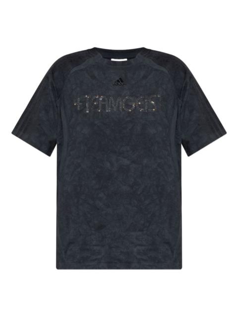 adidas rhinestone-embellishment cotton T-shirt