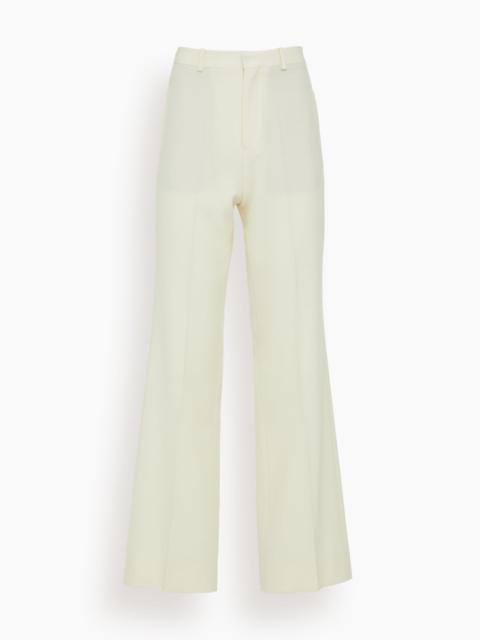 Credo Wool Straight Trousers in Cream