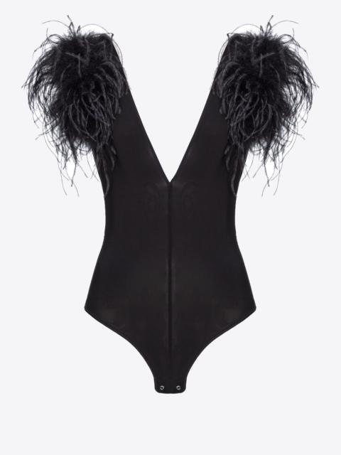 BODYSUIT WITH FEATHERS