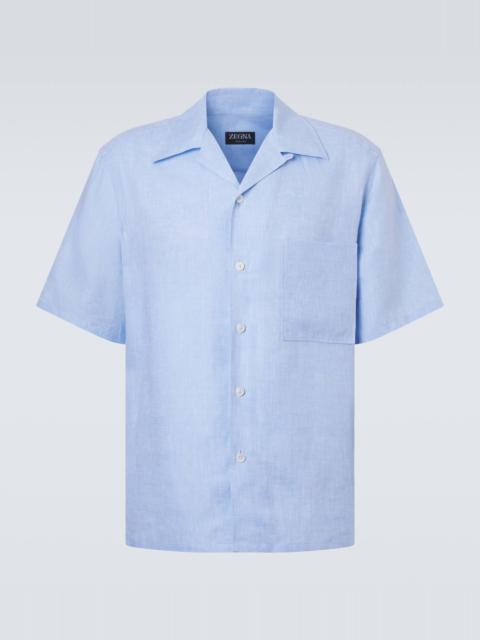 ZEGNA Linen bowling shirt