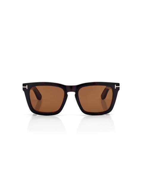 TOM FORD ICON BLUE BLOCK SQUARE OPTICALS WITH CLIP ON SUNGLASSES