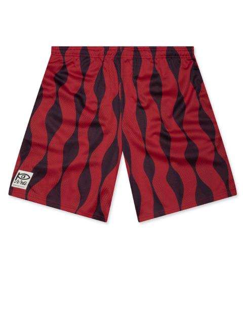 by Parra WAVED MESH SHORTS - RED