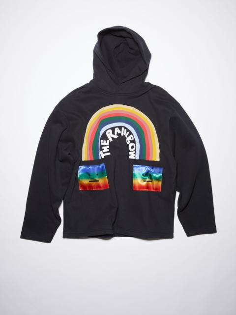 Acne Studios Rainbow hooded sweatshirt - Black