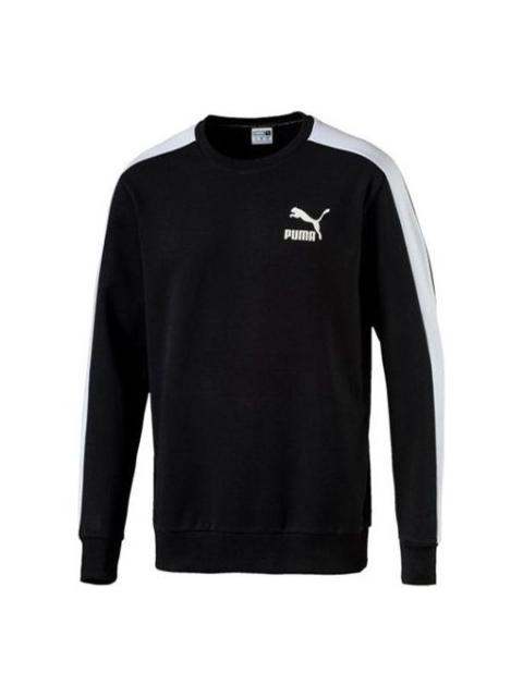 PUMA PUMA Bronzing Round Neck Sports Pullover Gold Black 577584-01