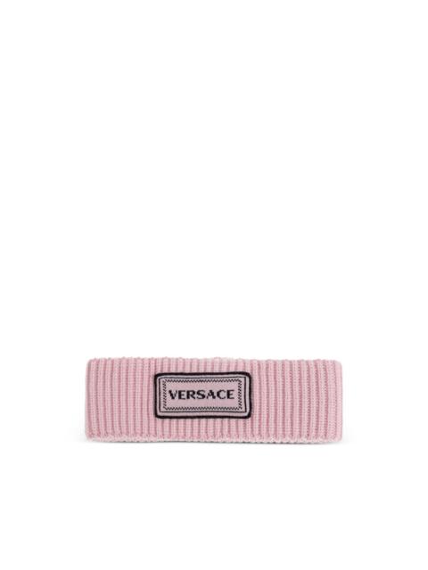 VERSACE ribbed patch headband