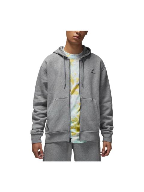 Nike Nike Solid Color Brand Zipper Hooded Long Sleeves Hoodie Men's Grey DQ7351-091