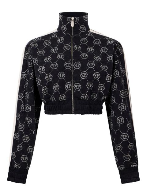 PHILIPP PLEIN monogram crystal sweatshirt