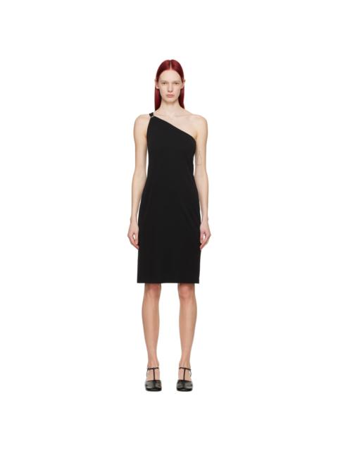 FILIPPA K Black One Shoulder Midi Dress
