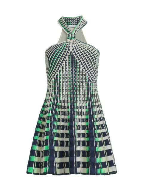 SIMKHAI Women's Jenna Striped Knit Halterneck Minidress - Midnight Multi