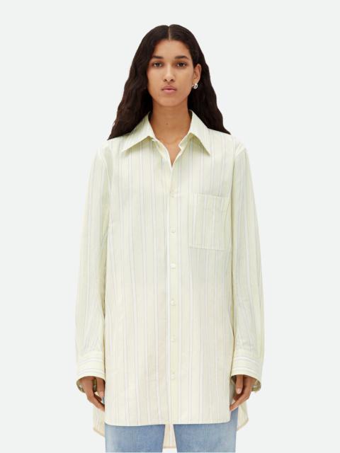 Bottega Veneta Cotton And Linen Relaxed Striped Shirt