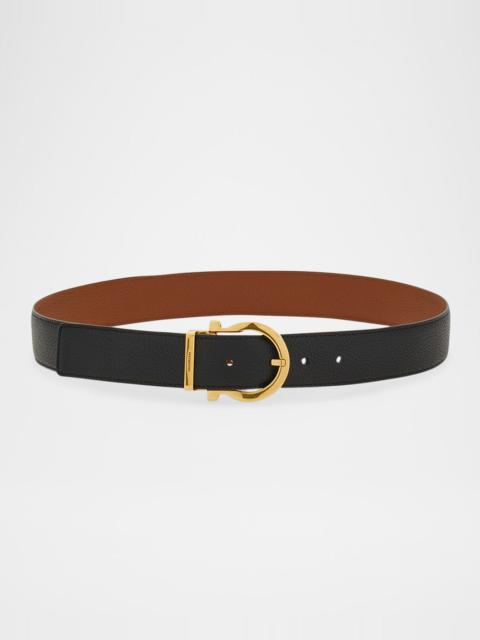 FERRAGAMO Donna Reversible Leather Belt