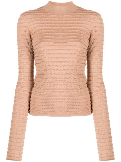 FRAME smocked mock-neck jumper