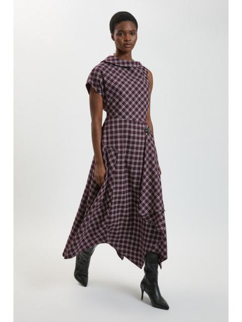 KAREN MILLEN Check Tailored Dress