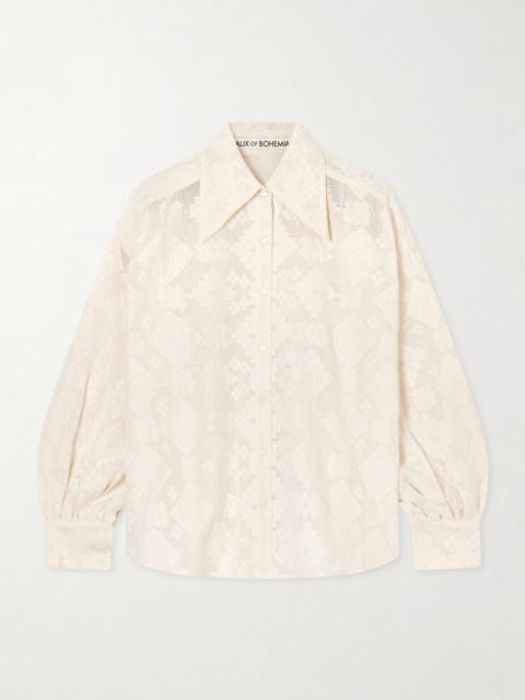 ALIX OF BOHEMIA Margot Tetris Cotton-lace Shirt