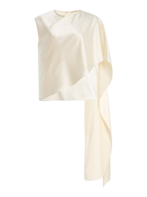 HEIRLOME Exclusive Carmen Cape-Sleeve Silk Top ivory
