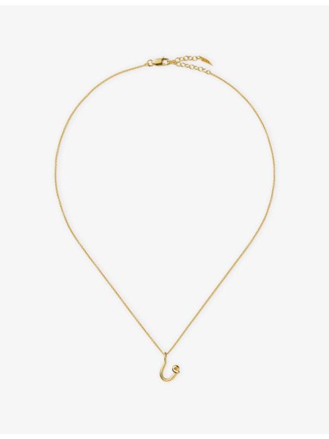 MISSOMA Curly Molten Mini Initial U 18ct Gold Vermeil Necklace
