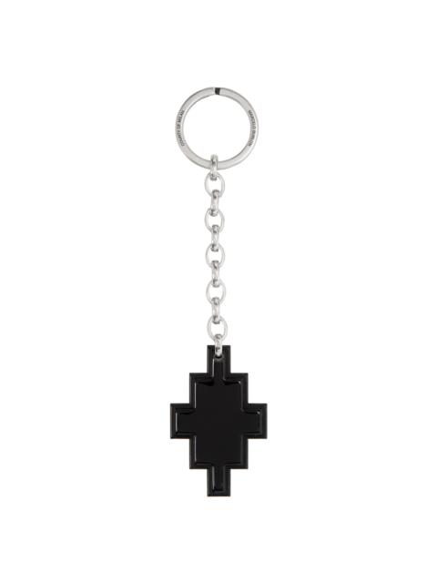Marcelo Burlon County Of Milan Black PVC Cross Ring Keychain