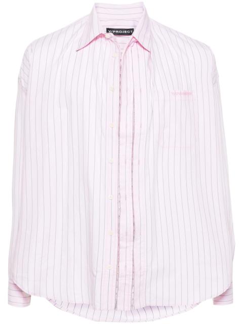 Y/Project striped cotton shirt