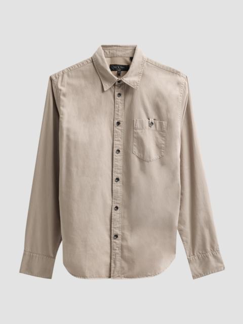 rag & bone Men's Tomlin Stretch-Cotton Long-Sleeve Shirt - Granite