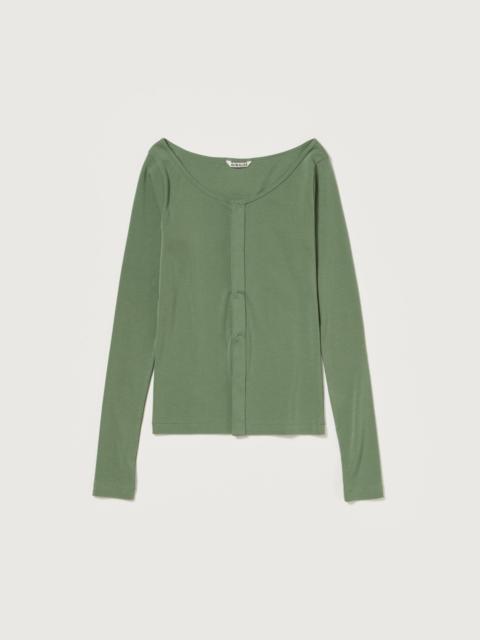 AURALEE ORGANIC COTTON FINE RIB CARDIGAN
