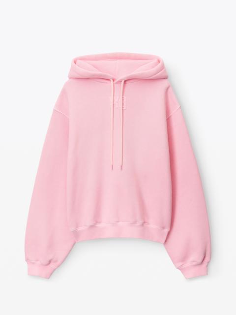 puff logo hoodie in terry