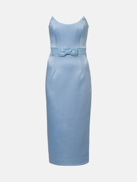 REBECCA VALLANCE Kai embellished satin bustier dress