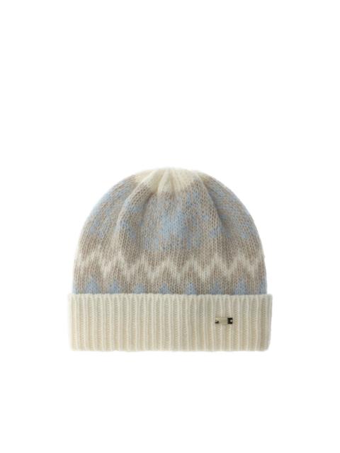 Herno jacquard-knit beanie hat