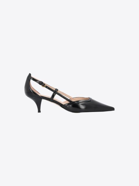 PINKO BRUSHED LEATHER PUMPS