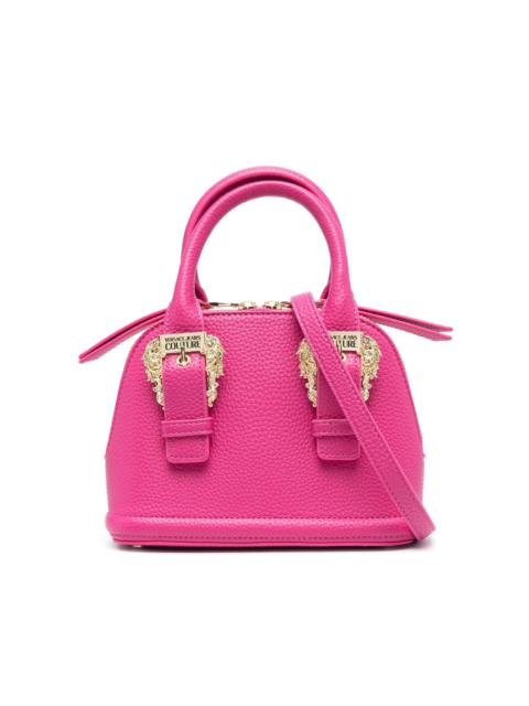 VERSACE JEANS COUTURE logo-buckle faux-leather tote bag