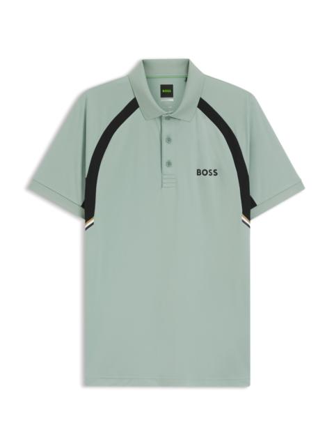 BOSS ACTIVE QUICK-DRY SLIM-FIT POLO SHIRT WITH FOUR-WAY STRETCH