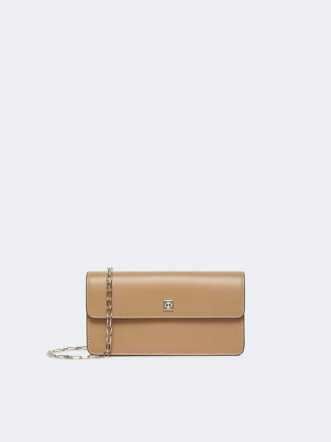 Max Mara CLUTCHY Leather phone pouch - MUD