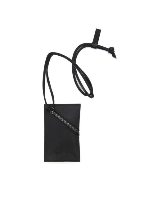 Yohji Yamamoto Zipped Neck Wallet in Black
