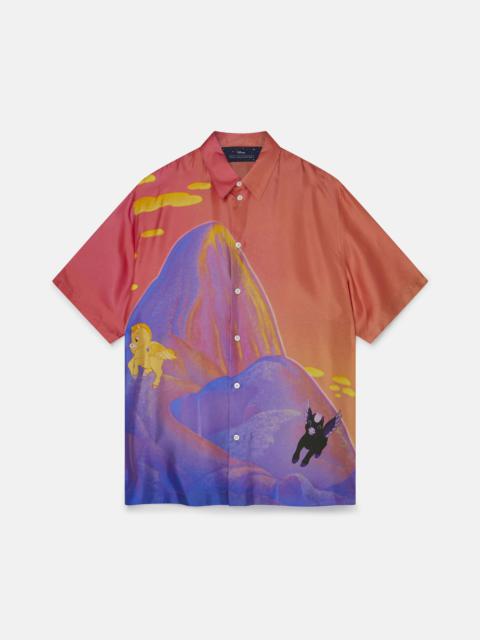 Stella McCartney Fantasia Landscape Print Silk Shirt