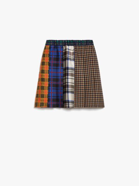 WEEKEND Max Mara LAMPADA Houndstooth wool and cotton mini skirt