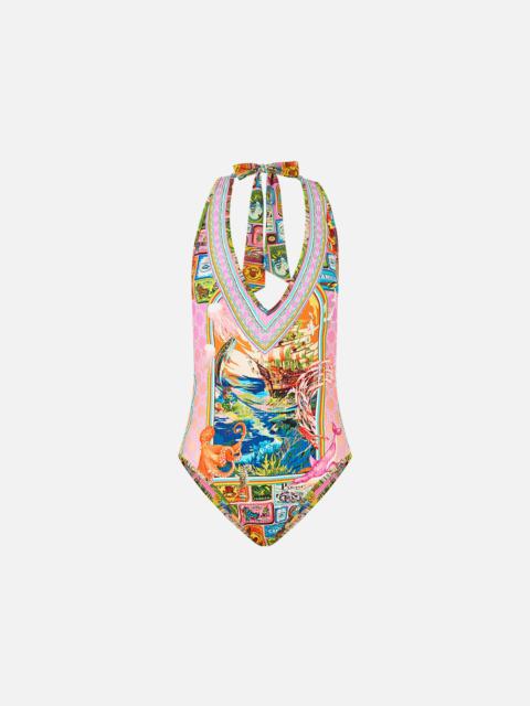 CAMILLA REVERSIBLE BIND EDGE HALTER ONE PIECE