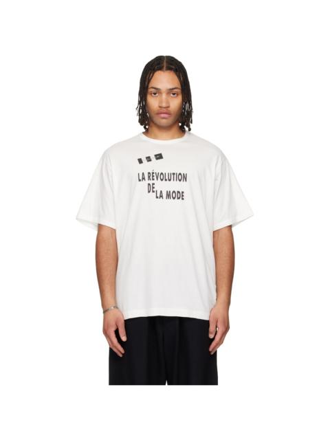 Yohji Yamamoto Off-White 30/- Combed Plain Stitch Short Sleeve T-shirt