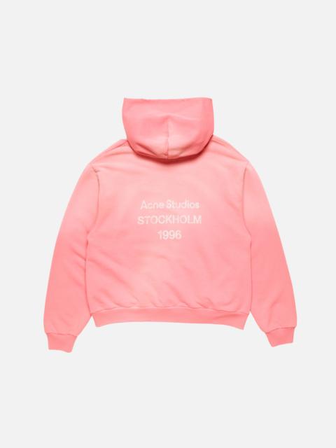 Acne Studios Fleece logo hoodie - Tango pink