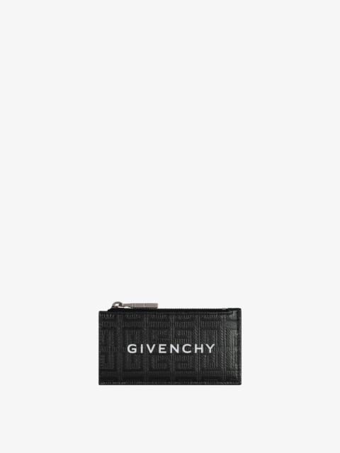 Givenchy ZIPPED CARD HOLDER IN 4G COATED CANVAS AND LEATHER