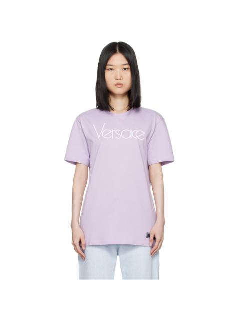 VERSACE 로고 인쇄 코튼 티셔츠
