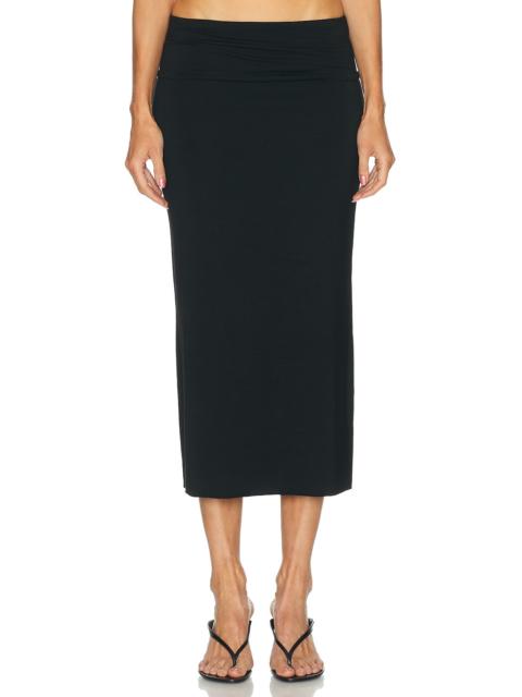 ÉTERNE Elsa Soft Jersey Midi Skirt