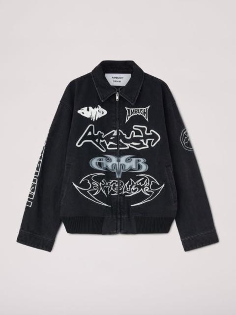 DENIM PATCH BOMBER