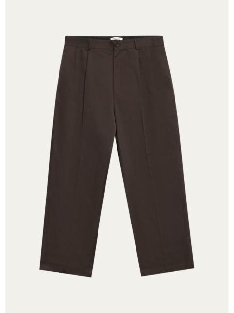 The Row Men's Front-Crease Straight Leg Pants