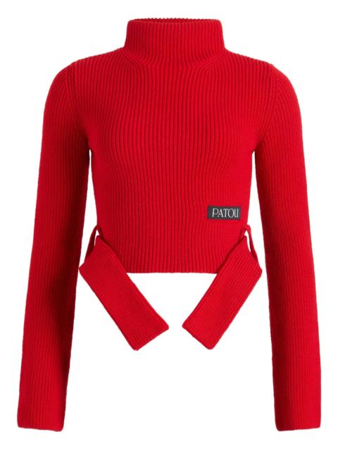 PATOU Patou Ribbed Mock-neck Top