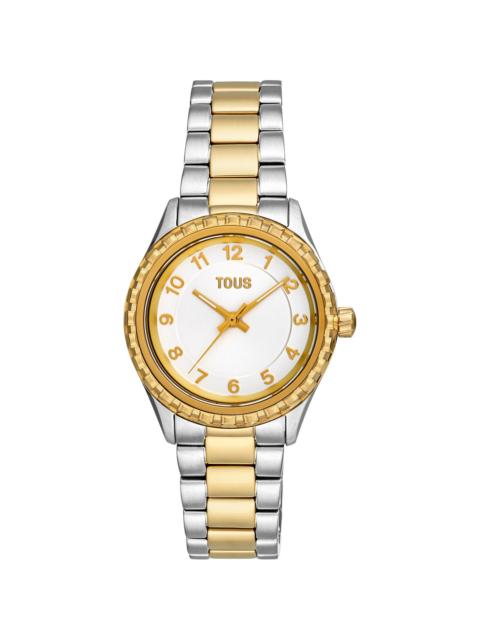 TOUS Analog Watch with steel and gold-colored IPG steel bracelet TOUS T-Bear Kdt