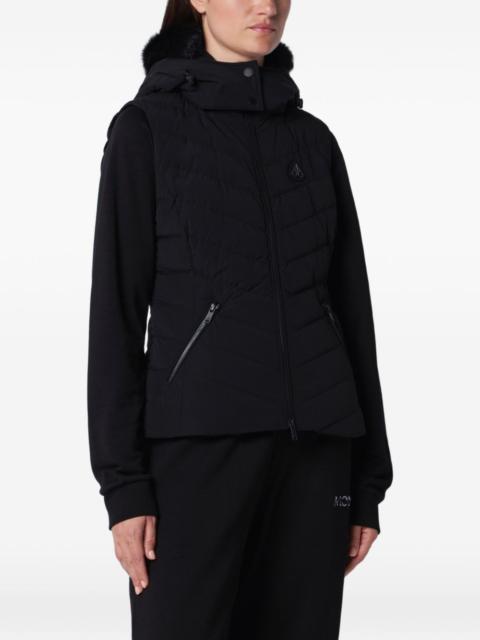 MOOSE KNUCKLES Elora hooded quilted gilet