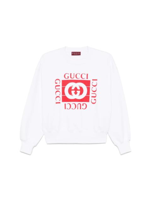 GUCCI flocked-logo sweatshirt