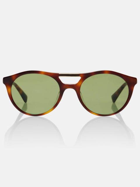 Brunello Cucinelli Sartorial Sunset round sunglasses