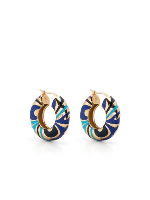 PUCCI abstract-print hoop earrings